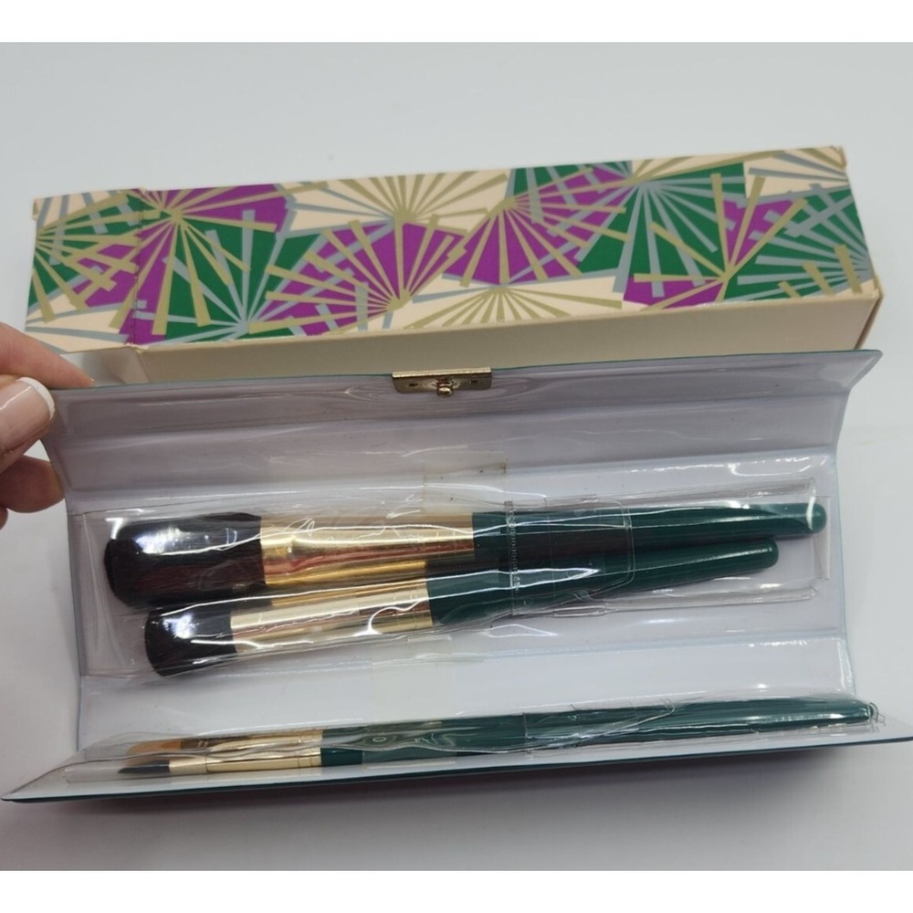 Vintage 80s Avon Perfect Applications Brush Kit Natural Hair Holiday Set New Bo